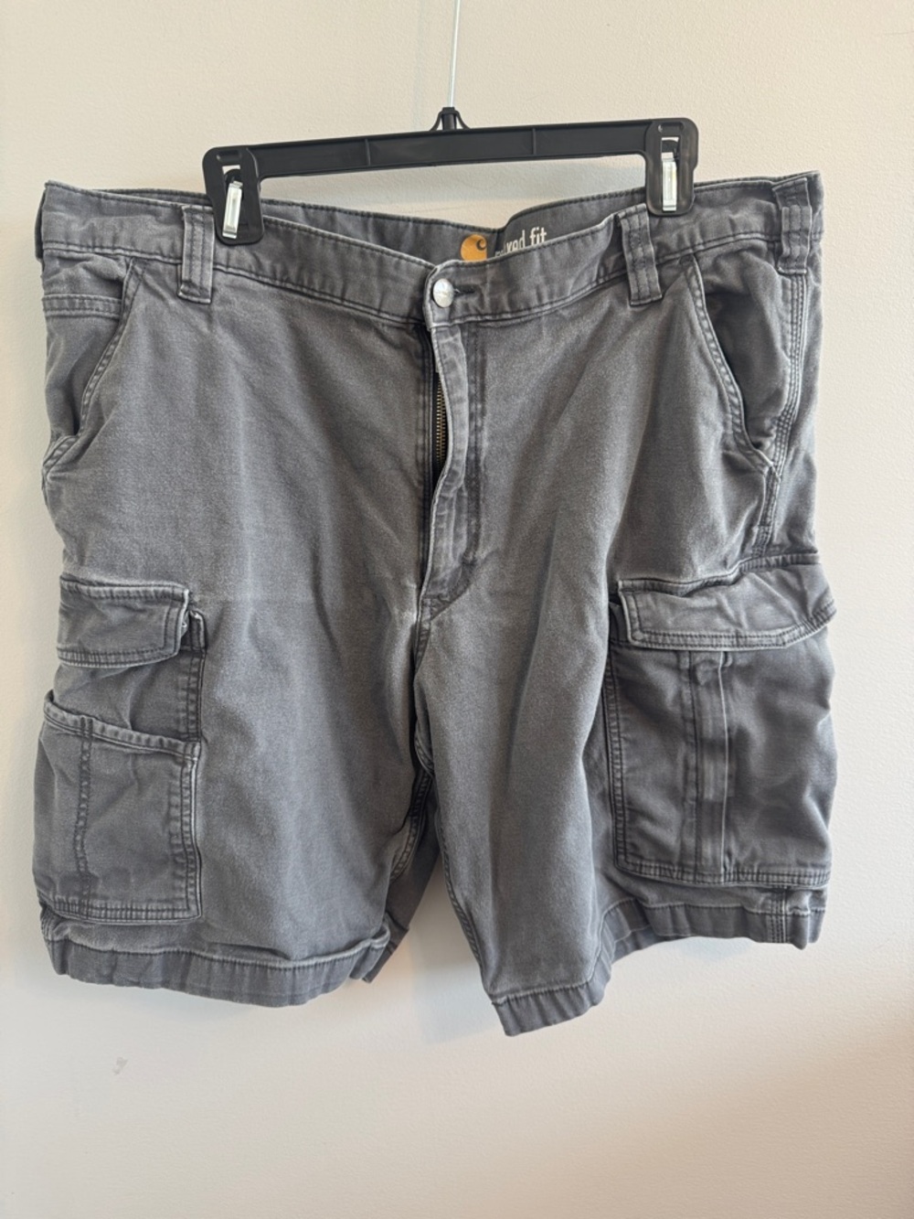 Carhartt gray cargo shorts Relaxed Fit mens 40